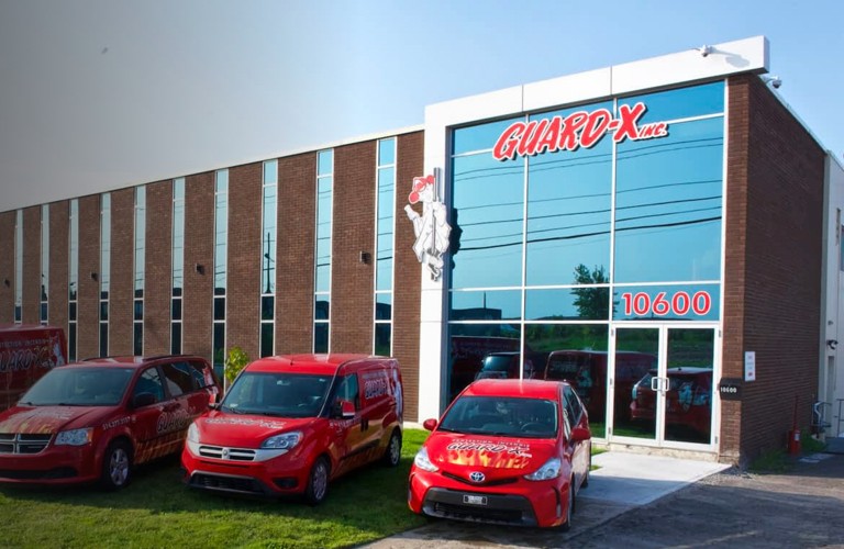 Devanture des burreaux de Guard-X, leader en ptotection incendie.